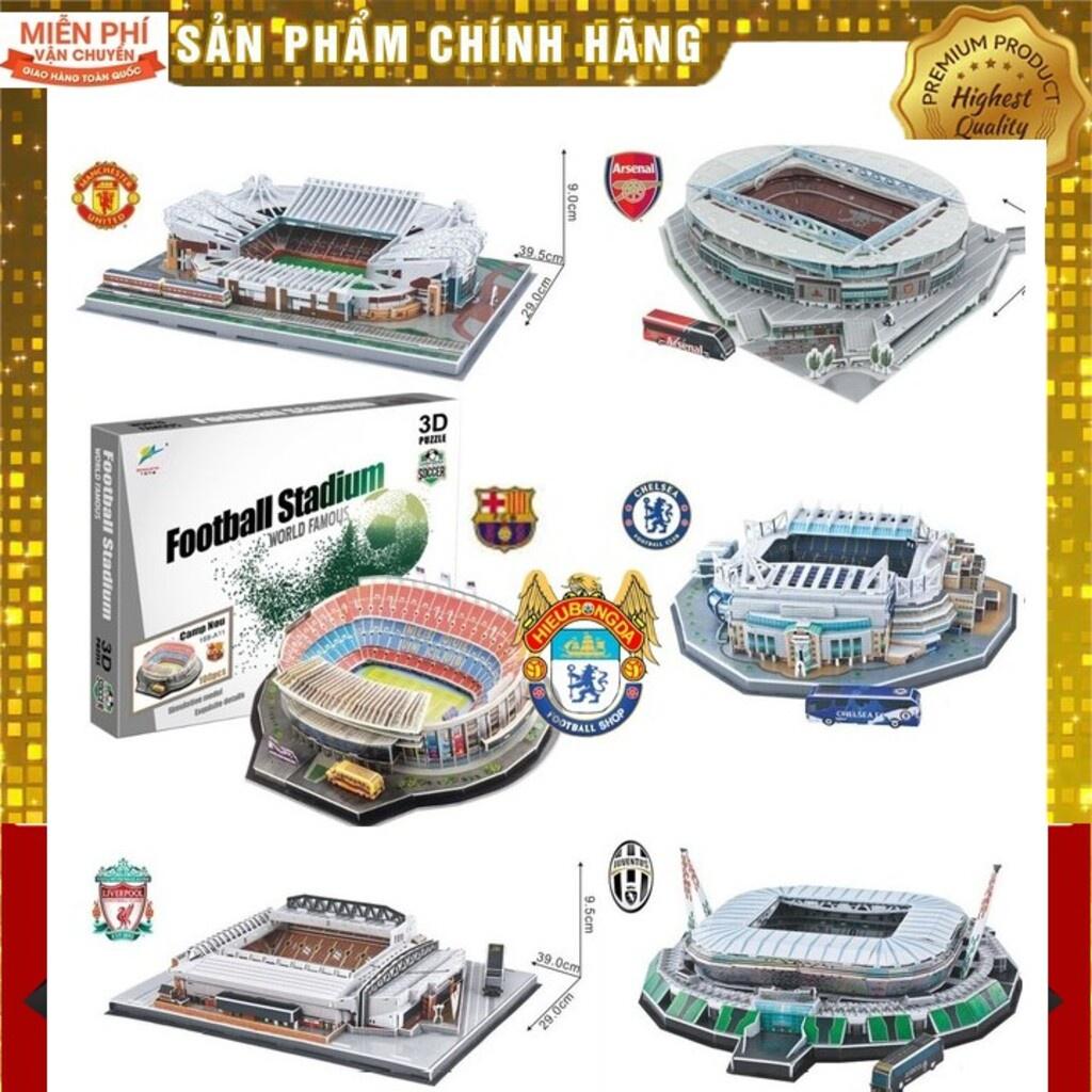 Mô hình sân vận động bóng đá SVĐ Arsenal Emirates đồ chơi lắp ghép lego sân vận động bóng đá mô hình giấy 3D độc đáo