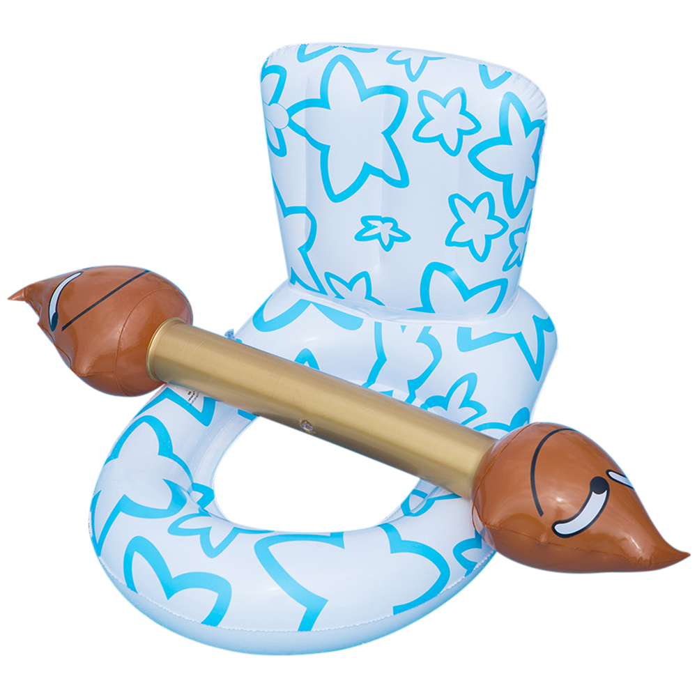 Phao vòng tròn bơm hơi di động cho bé có tựa lưng và phụ kiện dễ thương