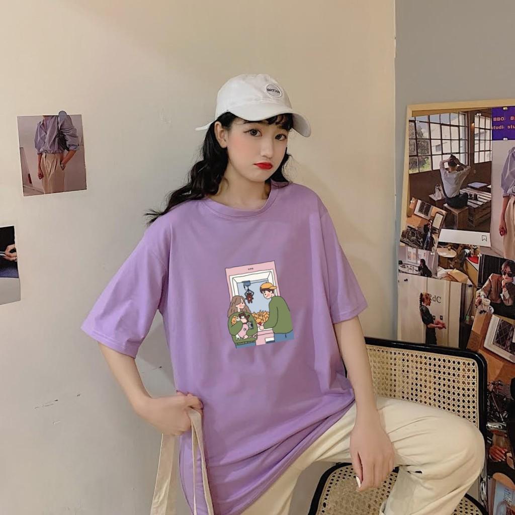 Áo Thun Tay Lỡ Unisex Gắp Thú Form Rộng