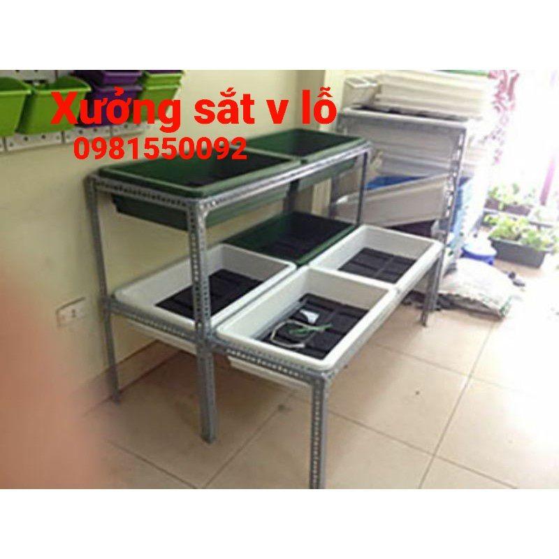 Kệ trồng rau Thông Minh 4 tầng 8 khay nhựa (Dài 85cm x Rộng 65cmx Cao 1.5M) đa năng