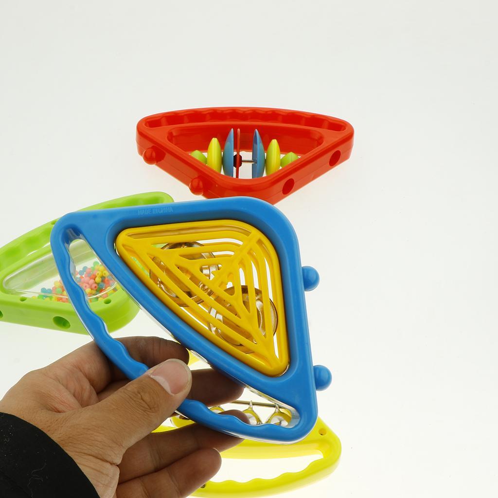 Colorful Hand Bells Rattle Toy Musical Instrument Toy for Kids Baby