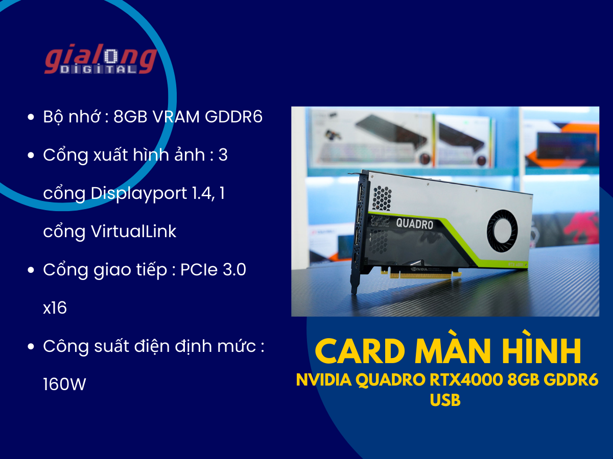 Card màn hình VGA LEADTEK Leadtek NVIDIA QUADRO RTX A4000 16GB - Hàng chính hãng