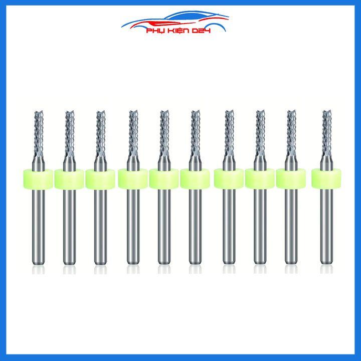 Mũi phay ngón CNC kích thước tùy chọn1.2mm, 1.5mm, 2mm, 2.5mm, 3mm