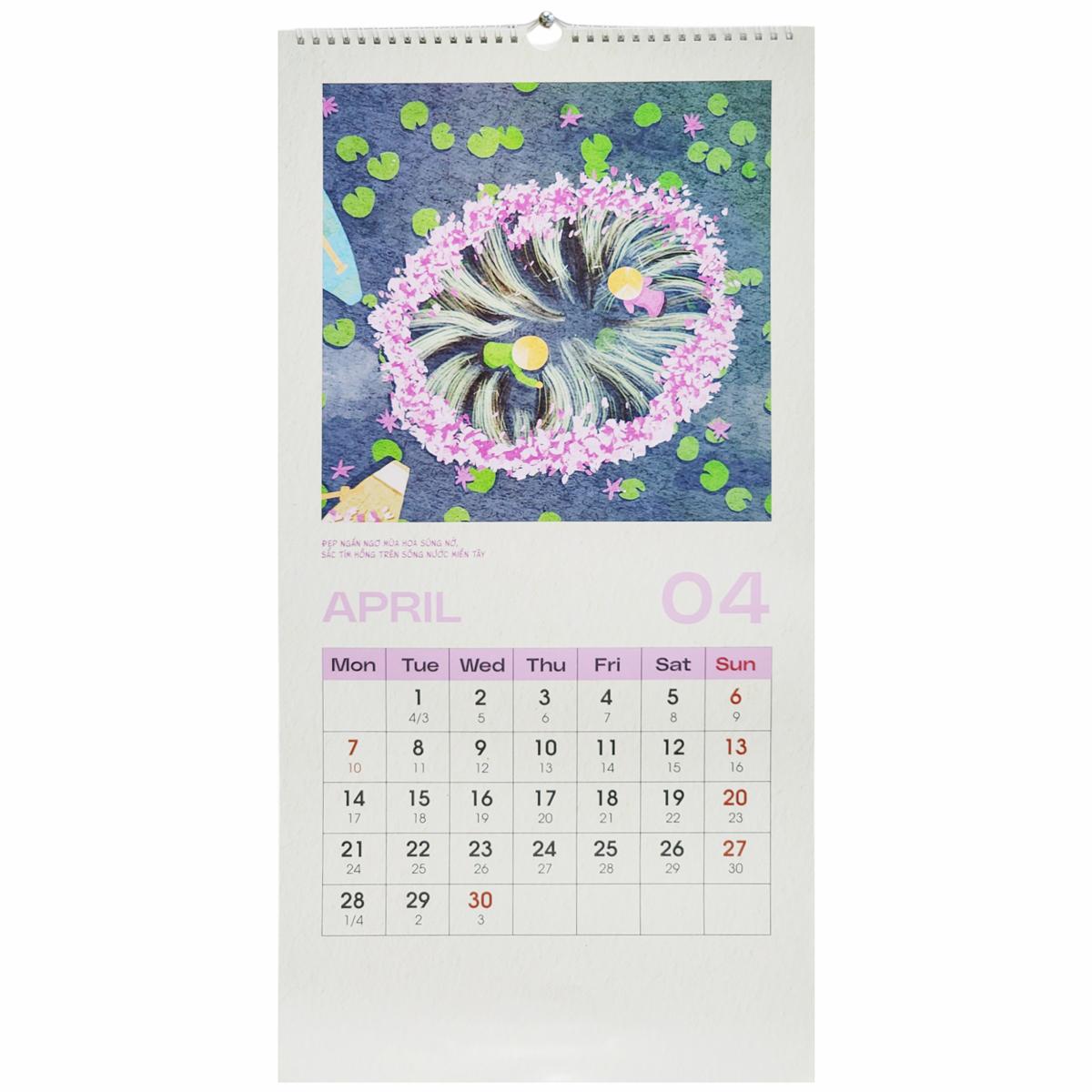 Lịch Treo Tường 2025 - Việt Nam Danh Cảnh - The Sun 2025-XNI (13 Tờ)