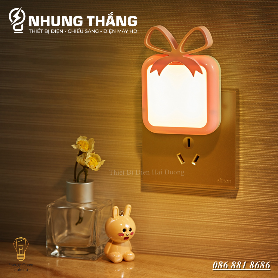 Đèn Ngủ Cắm Điện Cảm Ứng Siêu Dễ Thương - Tự Động Sáng Khi Trời Tối - Tiết Kiệm Điện Năng - Có Video