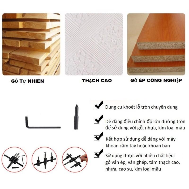 Mũi Khoan Khoét Lỗ Thùng Loa, Lỗ Đèn Thạch Cao Âm Trần 120mm 200mm 300mm