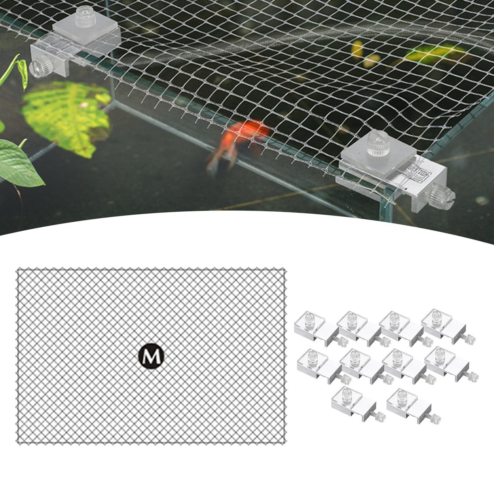Aquarium Screen Nets, Anti Jumping Net, Aquarium Jump Guard, Mesh Screen Netting Easy to Install, Fish Tank Cover, Mesh Netting for Home