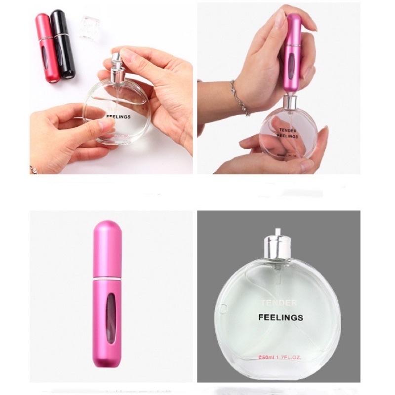 Chai chiết nước hoa tự bơm dạng xịt 5ml - Giao ngẫu nhiên màu