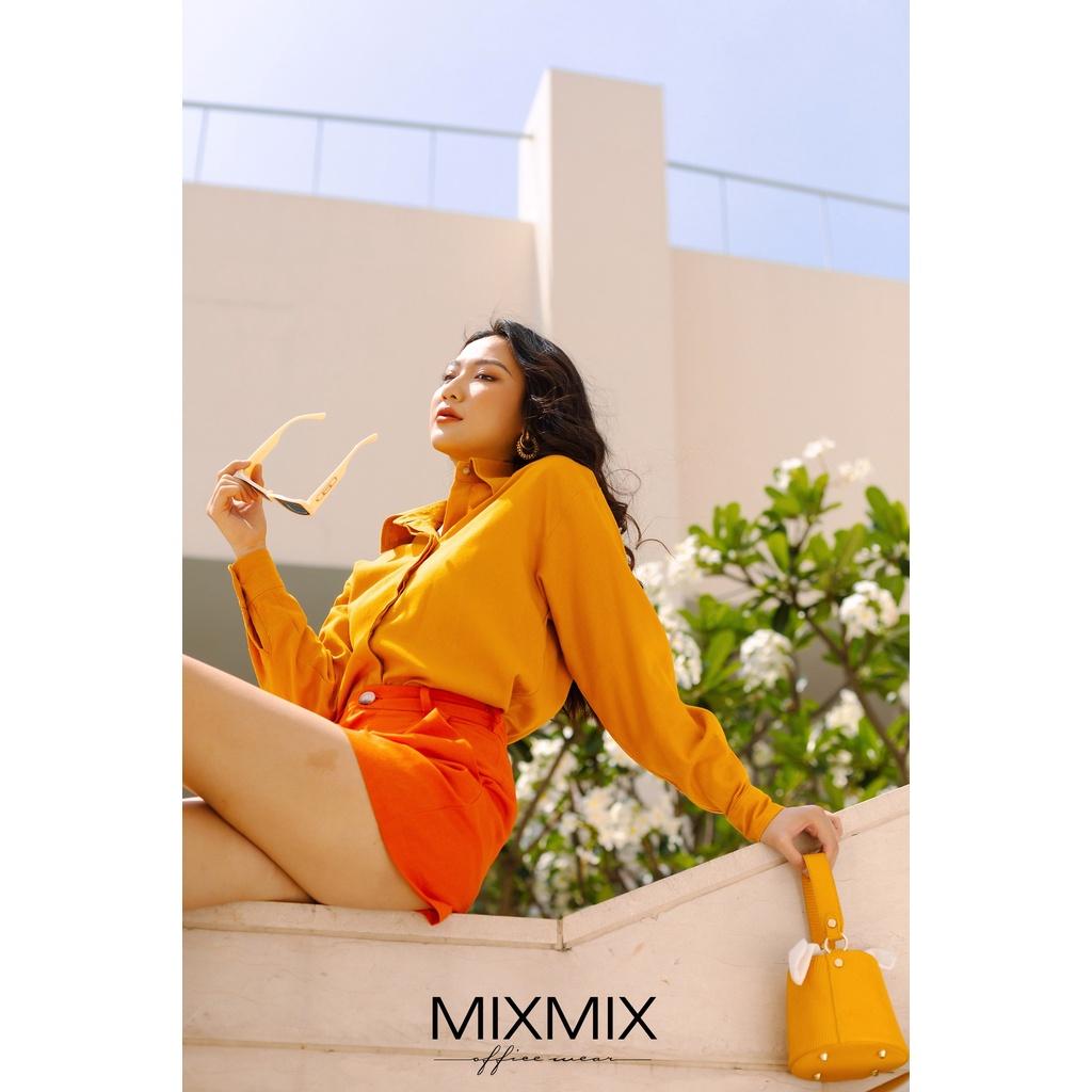 Quần Short Linen nữ cá tính - MIXMIX - Hàng thiết kế - Hình độc quyền shop chụp