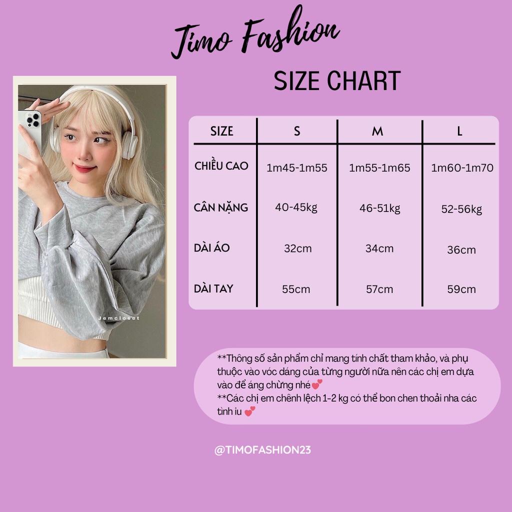 Áo croptop tay dài form rộng, áo kiểu nữ croptop tay phồng co giãn tặng kèm bra Ulzzang, phong cách Hàn Quốc, AO011