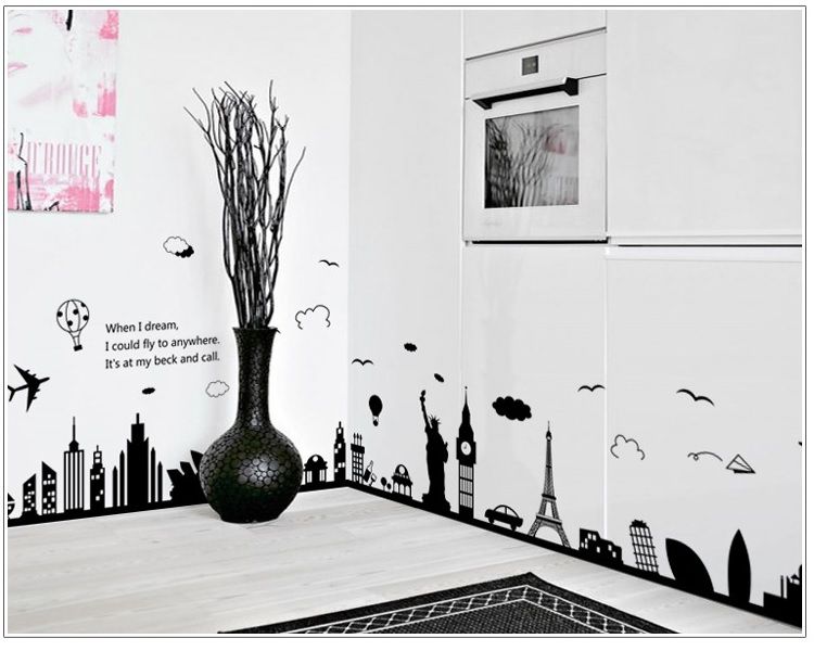 Decal dán tường Vòng quanh thế giới - around the World