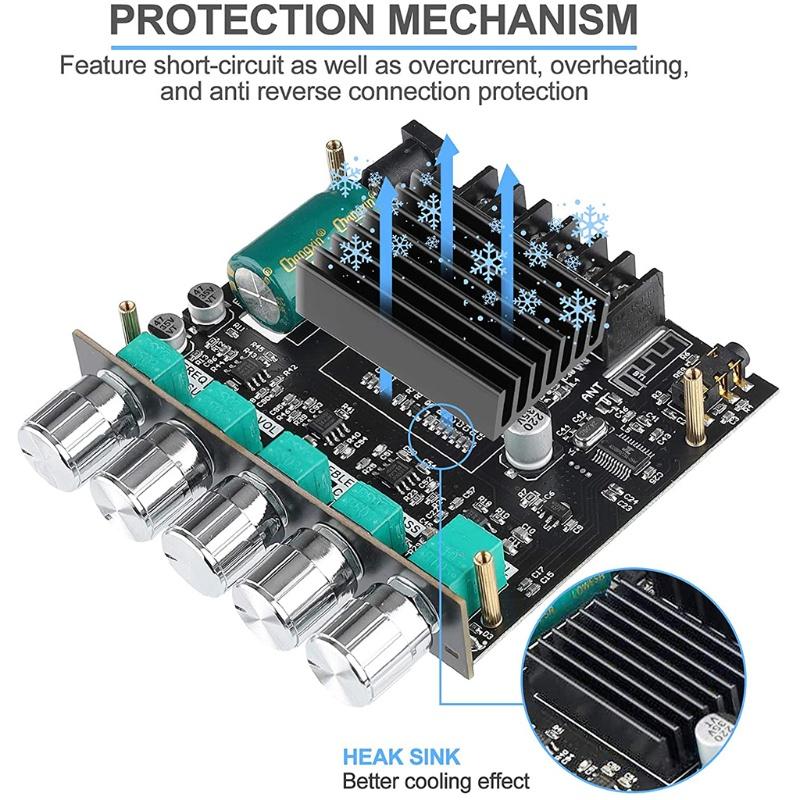 ~ Audio Power Amplifier Digital Amplifier HIFI Bluetooth-compatible 5.0 Power Stereo Audio Home Theater Module Excellent