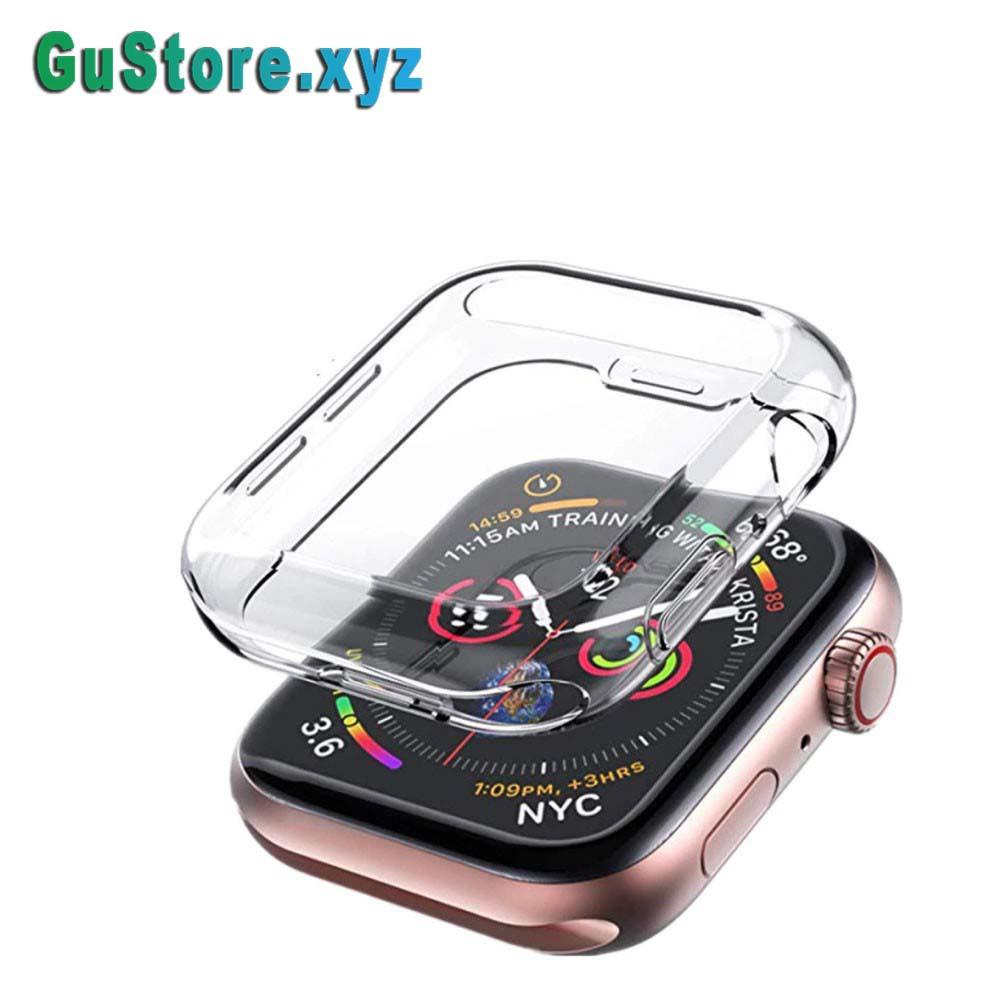 Ốp TPU dẻo full màn viền cao cấp dùng cho Apple Watch (CÓ MÀU XANH ĐỎ GIỐNG SERI 6) Gu Store ️️