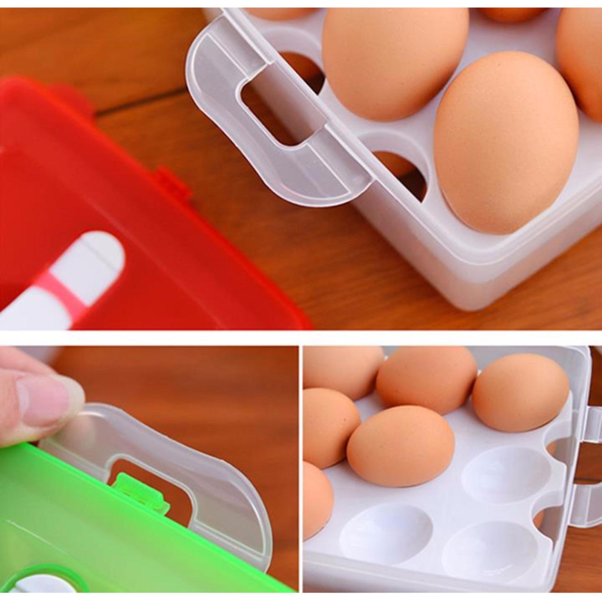 Hộp đựng trứng 24 quả có nắp đậy trong suốt nhựa Việt Khay bảo quản trứng tủ lạnh