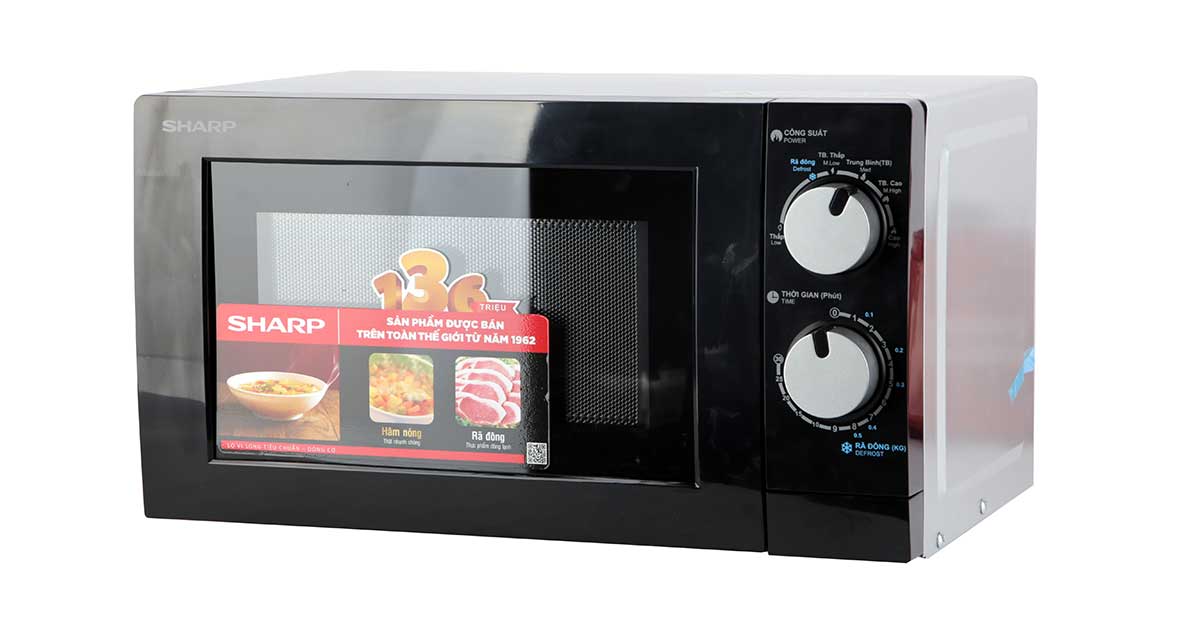 Lò vi sóng Sharp R-208VN-WS 20 lít - Hàng Chính Hãng - Chỉ Giao Hà Nội