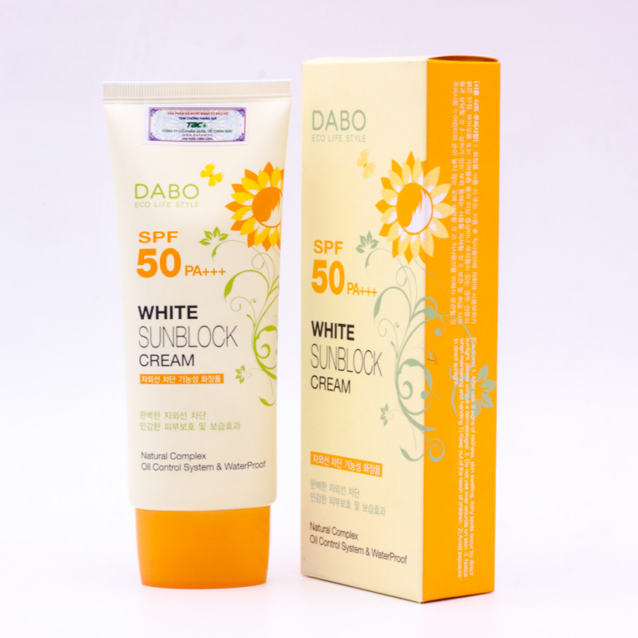 Kem chống nắng Hàn Quốc cao cấp Dabo White Sunblock Cream SPF 50 PA+++ (70ml)