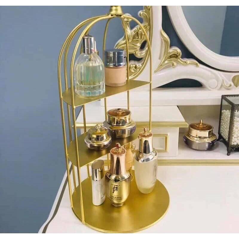 Kệ đựng mỹ phẩm lồng chim đa năng 3 tầng sang trọng