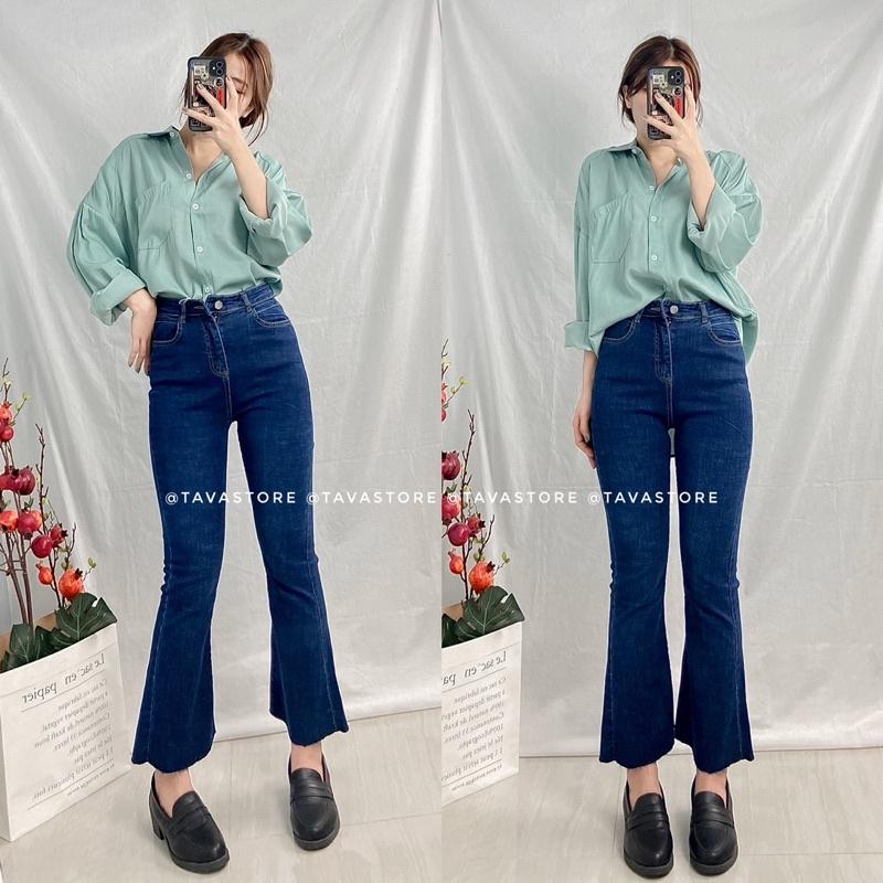 Quần Jean loe cắt gấu