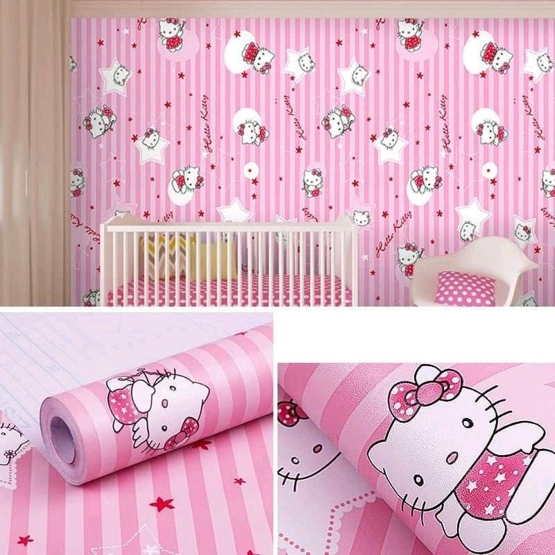 10 m giấy dán tường đoremon mây trời có sẵn keo
