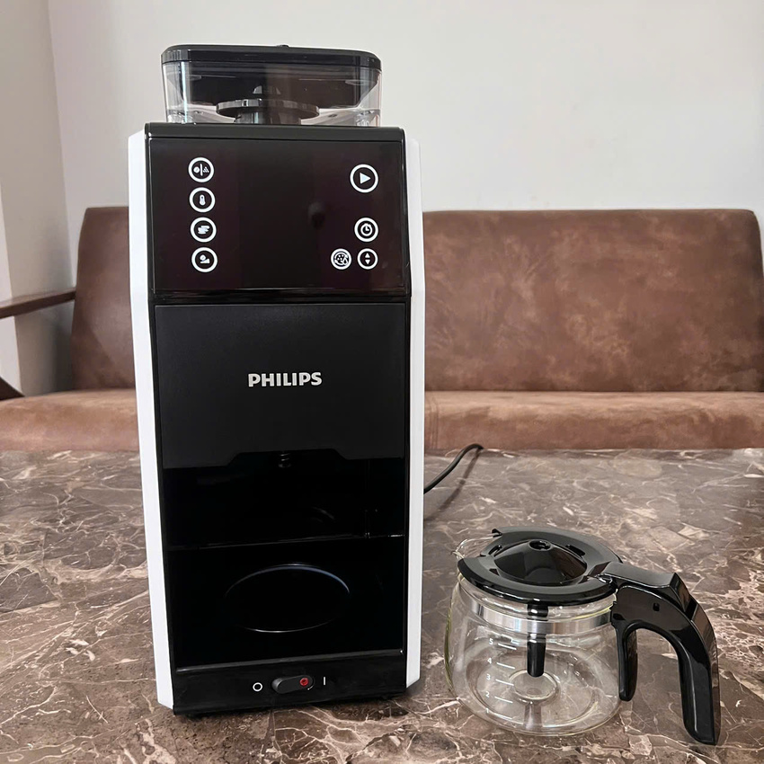 Máy pha cà phê Drip xay và pha tự động thương hiệu Hà Lan cao cấp Philips HD7901/10 - Hàng nhập khẩu