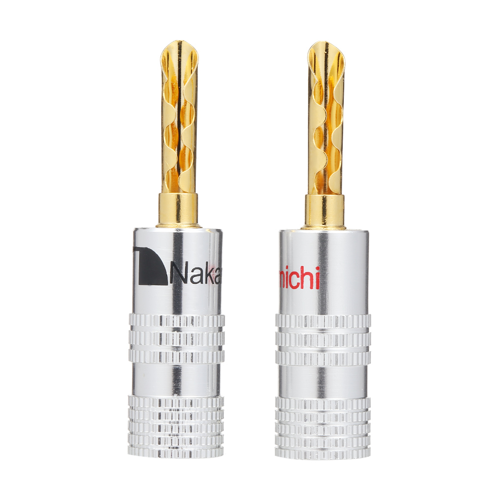 Bộ Khuếch Đại Âm Thanh Đầu Cắm Chuối Bằng Đồng Mạ Vàng 24K 4mm, Màu Đen & Đỏ