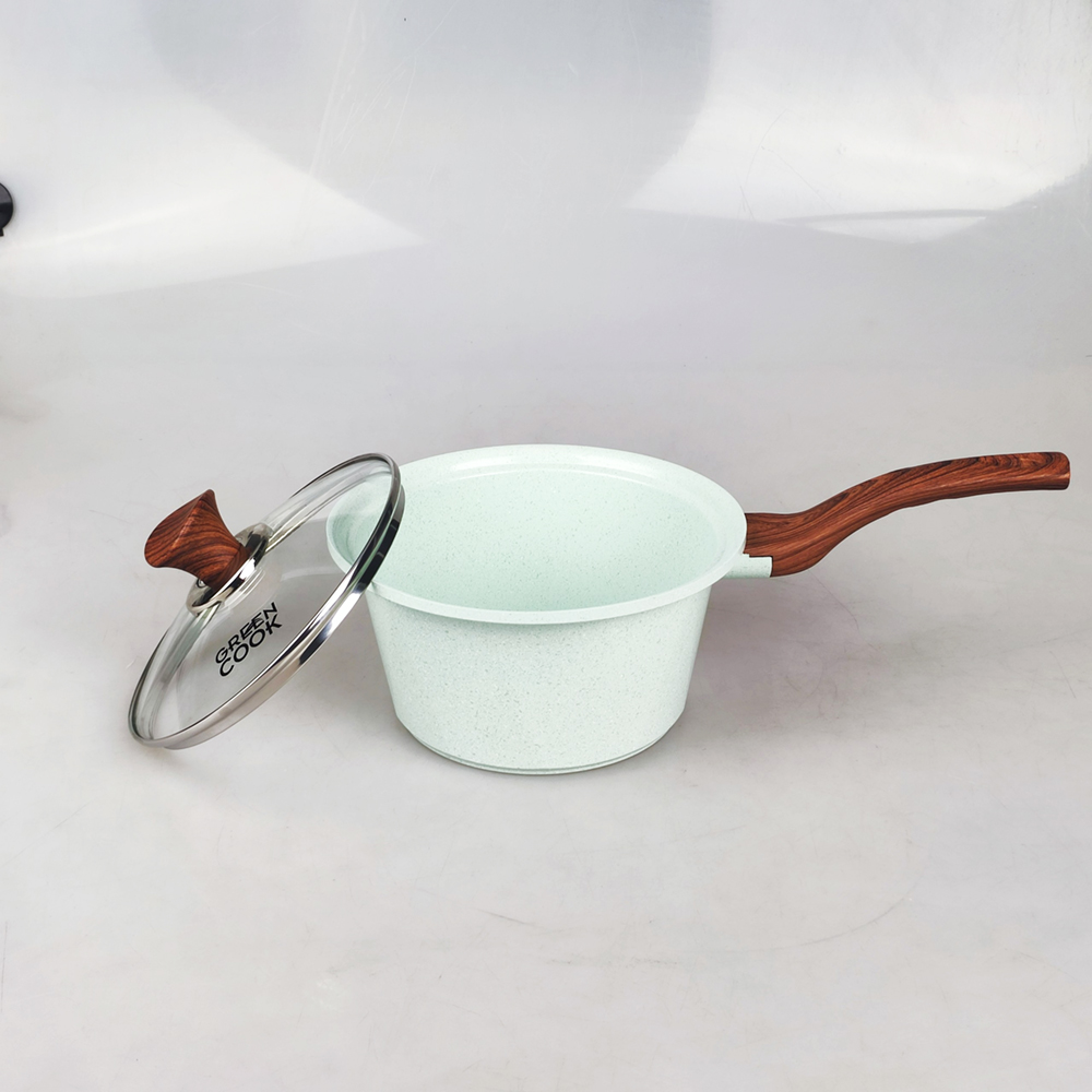 Nồi đúc, quánh đúc men đá Greencook GCS05 chống trầy tốt, sử dụng được trên bếp gas, bếp hồng ngoại, bếp từ - Hàng chính hãng