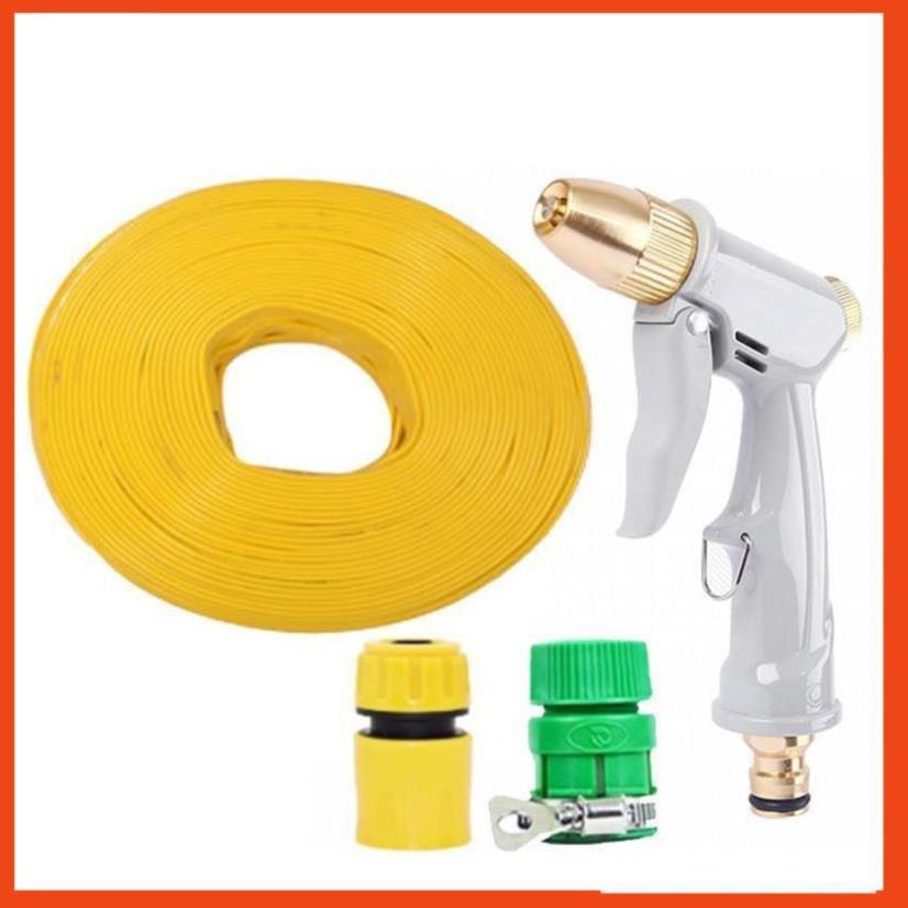 Bộ dây vòi xịt nước rửa xe, tưới cây tăng áp 3 lần, loại 7-10m  206846