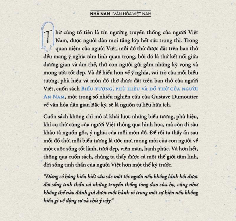 Sách - Biểu tượng, phù hiệu và đồ thờ của người An Nam (Nhã Nam HCM)