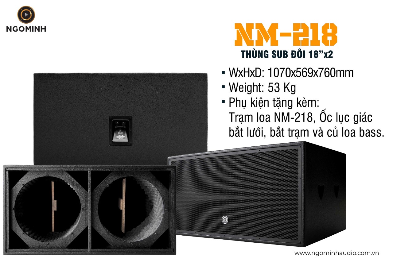 THÙNG SUB ĐÔI 5 TẤC NM-218- Hàng Chính Hãng