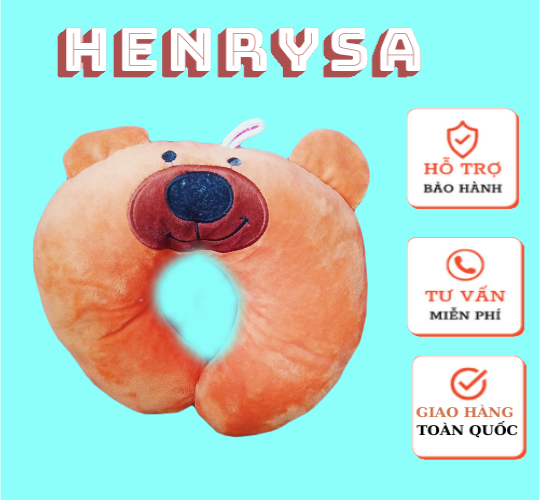 Gối cổ chữ U hình thú ngộ nghĩnh(Họa thiết ngẫu nhiên) - Henrysa - Hồng