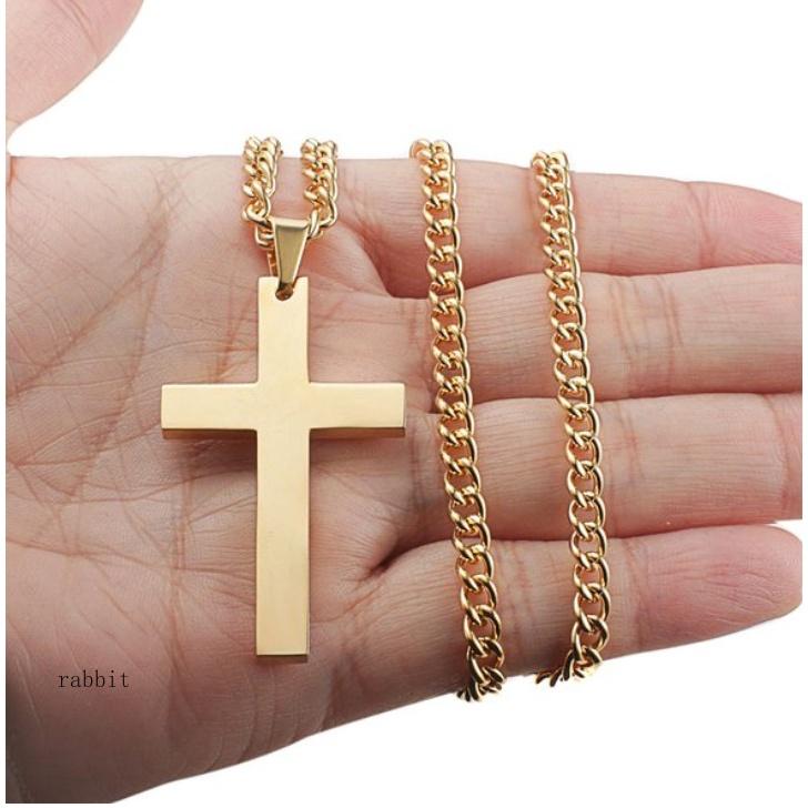 Mặt dây chuyền chữ thập đơn giản cá tính Unisex