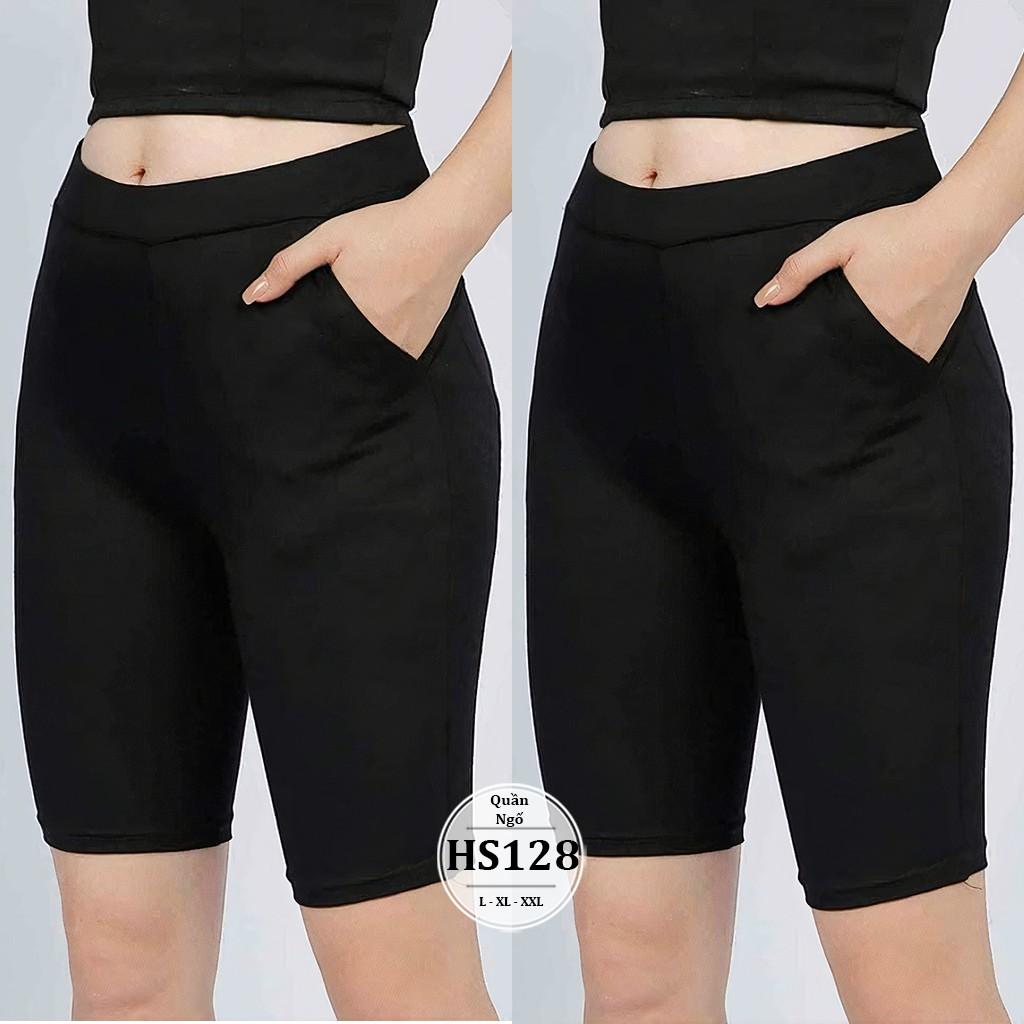 Quần ngố bigsize nữ 55-90kg HS128 - quần thun legging lửng bigsize nữ co giãn tốt - chất thun mềm - thoải mái - đi chơi