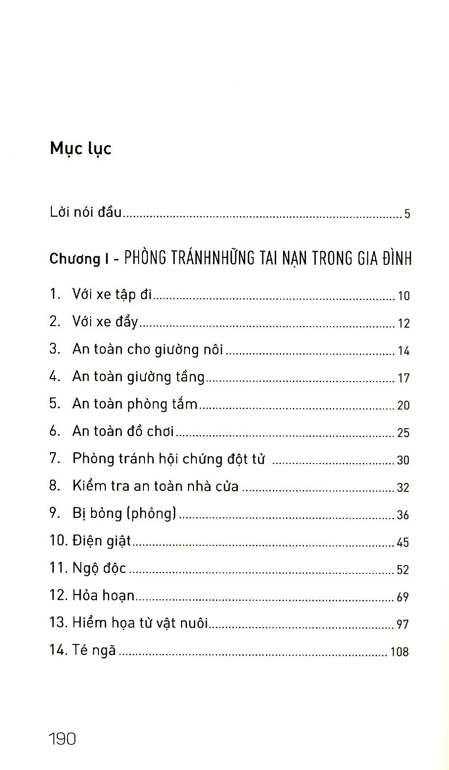 Sách Phòng Ngừa Tai Nạn, Thương Tích Trong Gia Đình