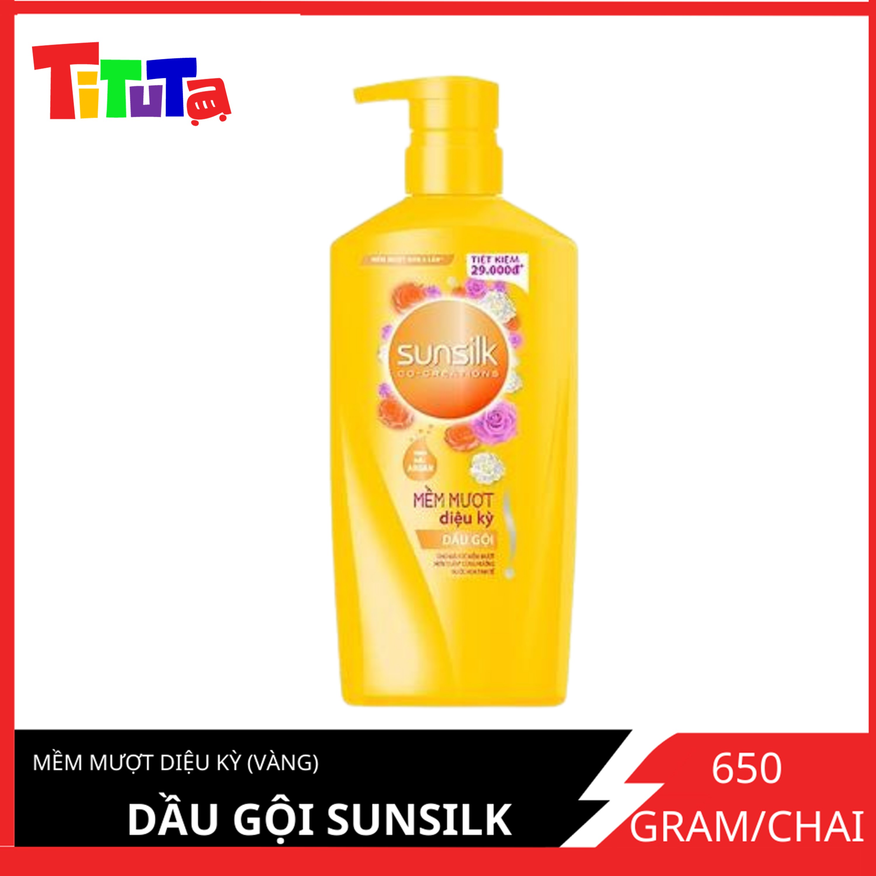 Dầu Gội 650Gr Sunsilk Mềm Mượt Diệu Kỳ Dành Cho Tóc Khô Xơ Tinh Dầu Argan Hiện Đại Giúp Tóc Ngát Hương &amp; Mềm Mượt Gấp 5 Lần