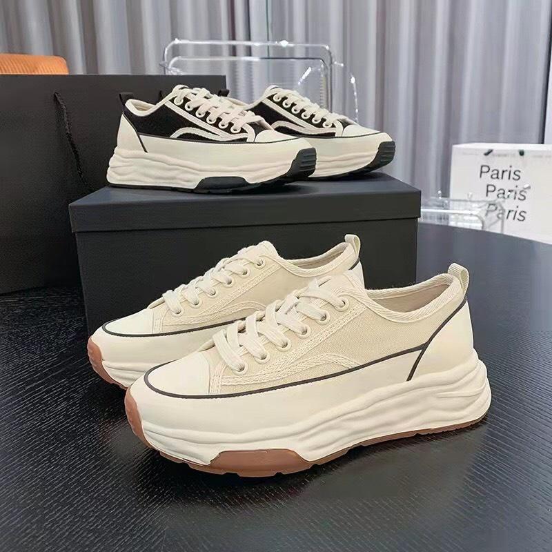 Giày Thể Thao Nữ Độn Đế Giày Sneaker Tăng Chiều Cao , Giày Đế Bằng Cao Cấp Sang Chảnh.