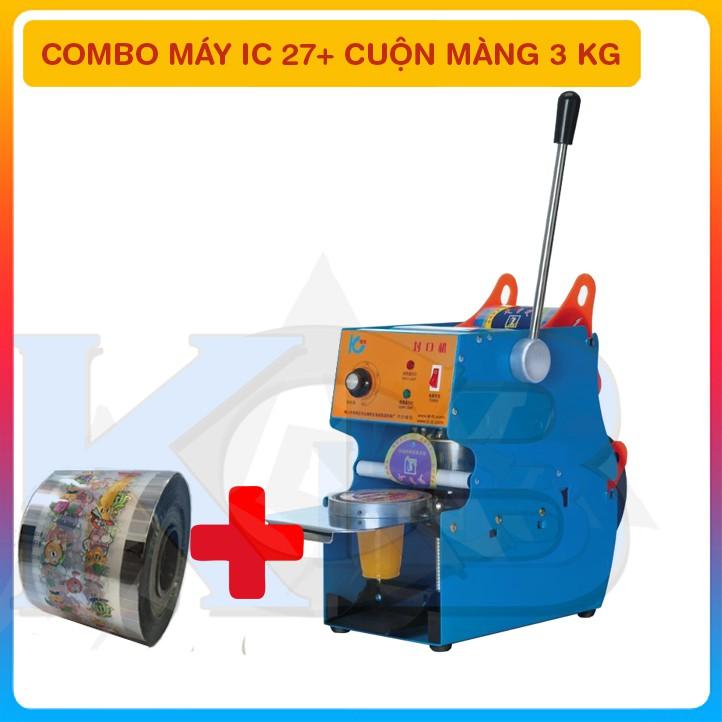 Máy Ép Miệng Ly Nhựa IC 27 Ép Cốc Trà Sữa Dùng Được Cho Nhiều Loại Cốc Từ 350 Tới 700Ml Tặng Kèm Khuôn Ép Cốc Nhựa Nhỏ - IC 27màng