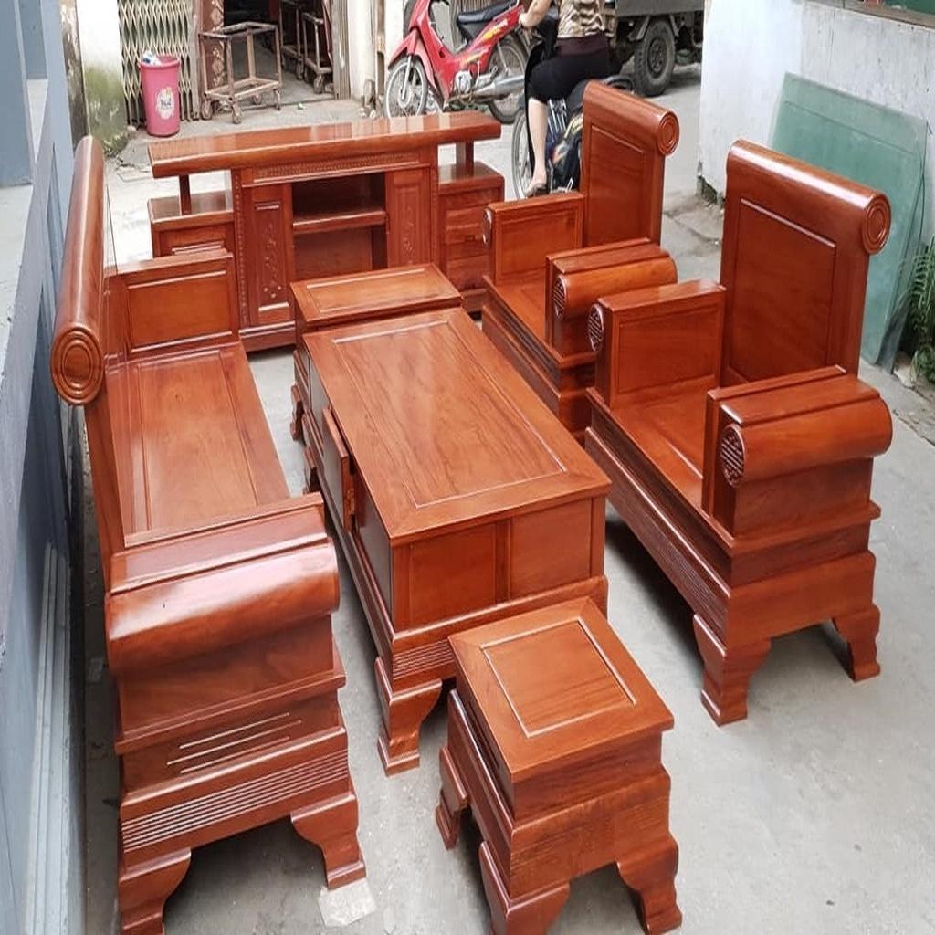 Bộ Bàn Ghế Pháo Thủ Gỗ Hương Đá