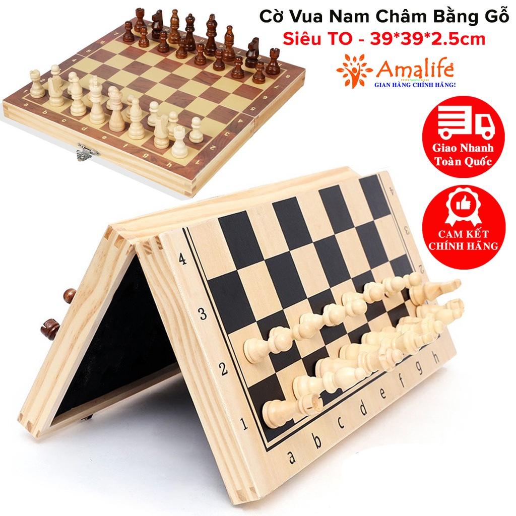 Cờ Vua Gỗ Nam Châm Cỡ Siêu To 39*39*2.5cm Gỗ Tự Nhiên An Toàn Cao Cấp Chính Hãng