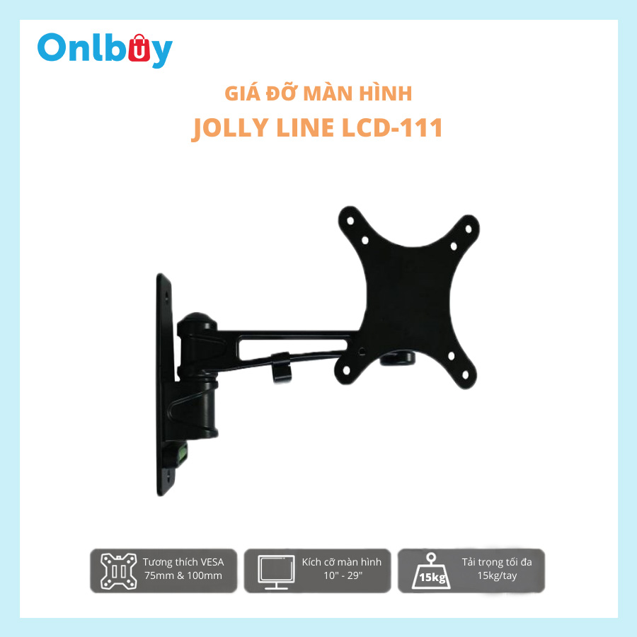 GÍA ĐỠ MÀN HÌNH TỪ 10 - 29 INCH GẮN TƯỜNG JOLLY LINE LCD-111