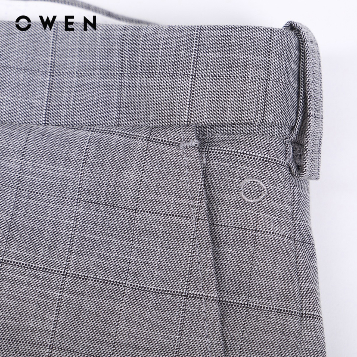 Hình ảnh OWEN - Quần âu nam Owen Slimfit có cạp tăng đơ co dãn (dáng ôm) màu XÁM GHI