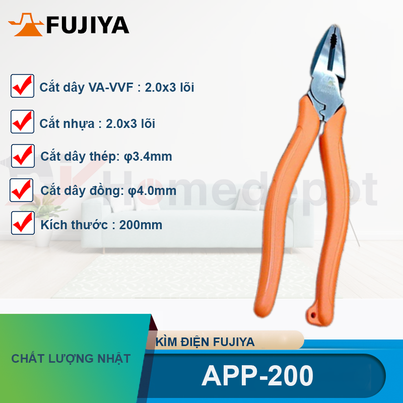 Kìm điện tác động mạnh Fujiya APP-200 8''(200mm)