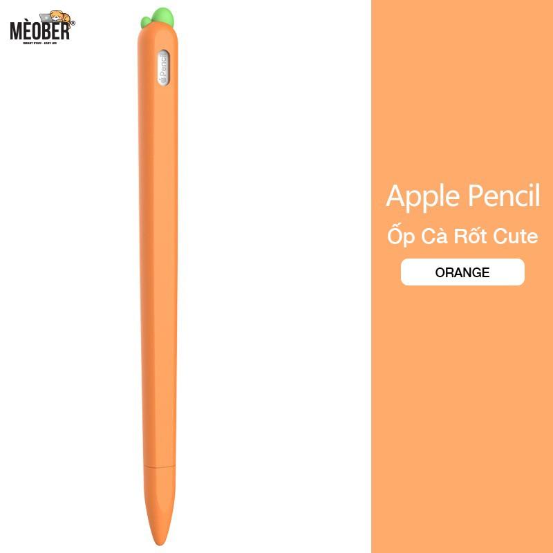 Case bảo vệ cho Apple Pencil thế hệ 1 và 2, ốp cover Apple Pencil Cà Rốt, chất liệu silicon cao cấp (3 màu)