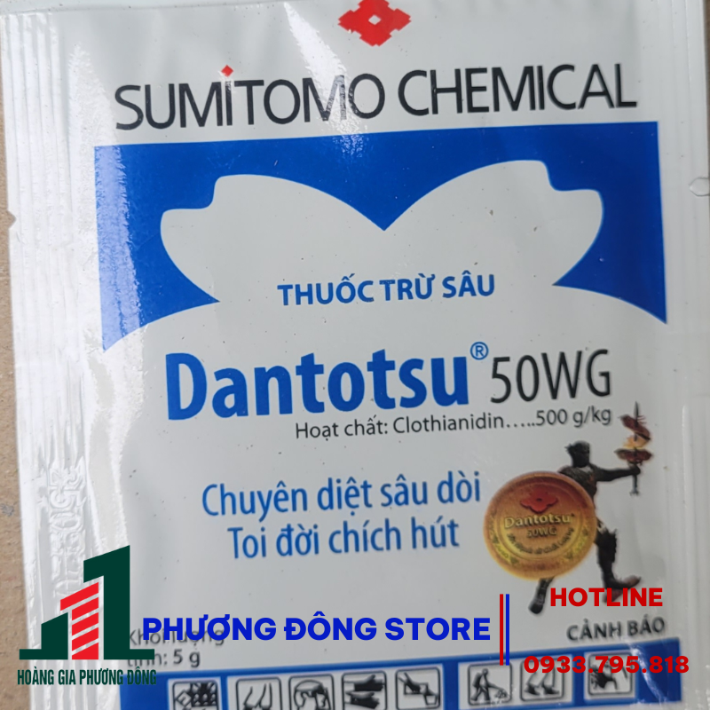 Thuốc trừ sâu rầy và côn trùng chích hút Dantotsu 50WG - gói 5g, gói 60g