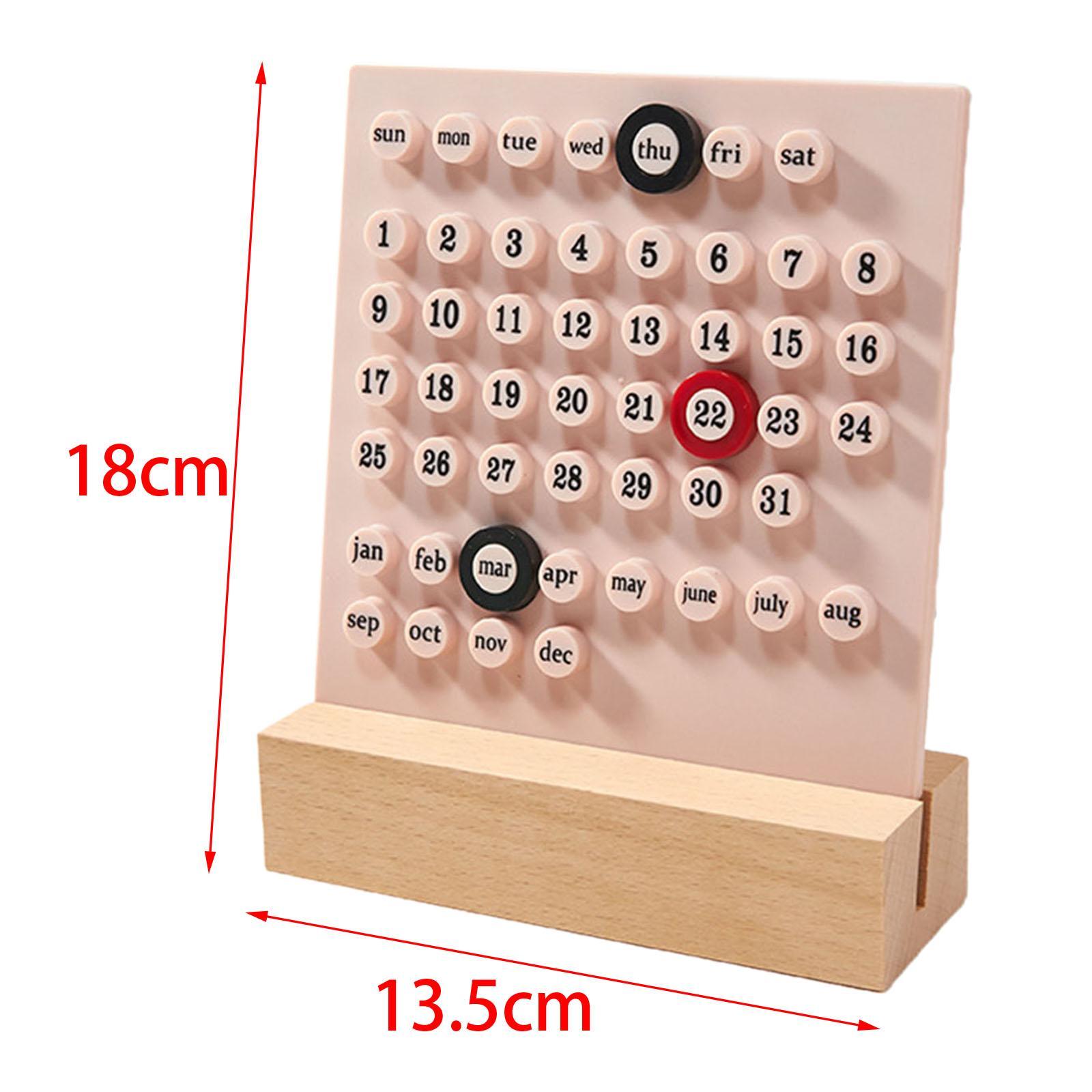 Cute Desk Calendar DIY Educational Toy Supplies Kids Calendar for Decor Desktop Tabletop