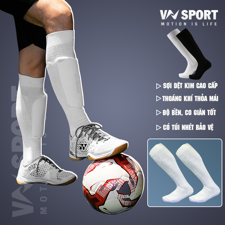 Tất Đá Bóng Ống Dài Cao Cấp VNSPORT - VNS09 | FOOTBALL SOCKS, Tất Có Ngăn Nhét Miếng Lót Bảo Vệ Ống Đồng, Tất Có Độ Ôm Tốt Và Tạo Cảm Giác Bóng, Tất Phù Hợp Cho Thi Đấu Chuyên Nghiệp