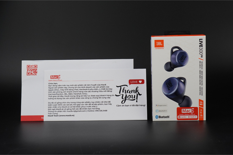 Tai nghe true wireless JBL LIVE 300TWS Màu Xanh Blue - Hàng Chính Hãng