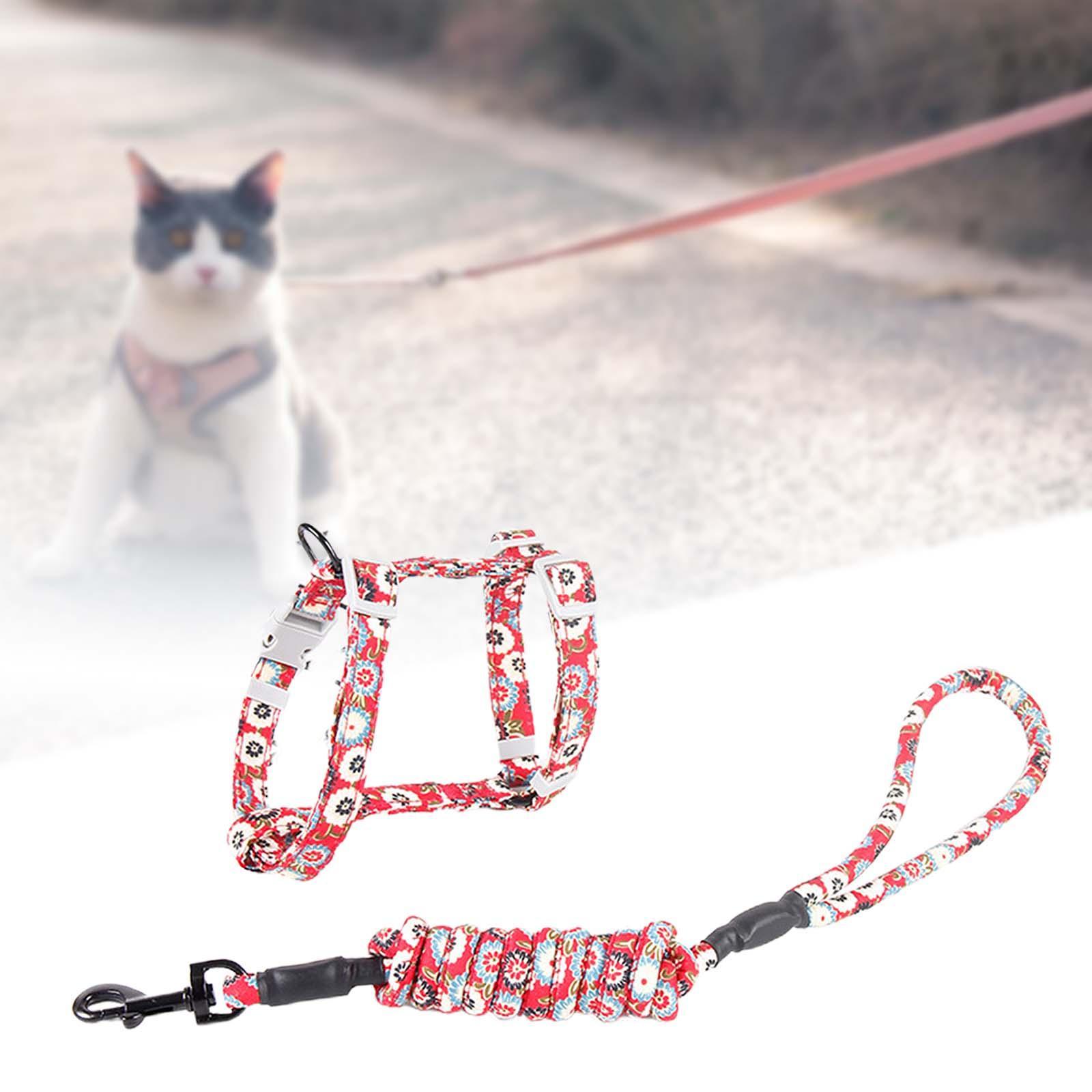 Cat Harness and Leash Soft Adjustable for Large Small Kittens Vest Harnesses