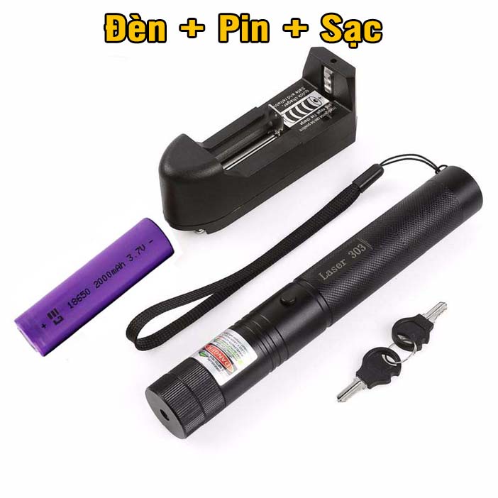 Đèn pin Laser 303 tia đỏ ( Hàng Chính Hãng )