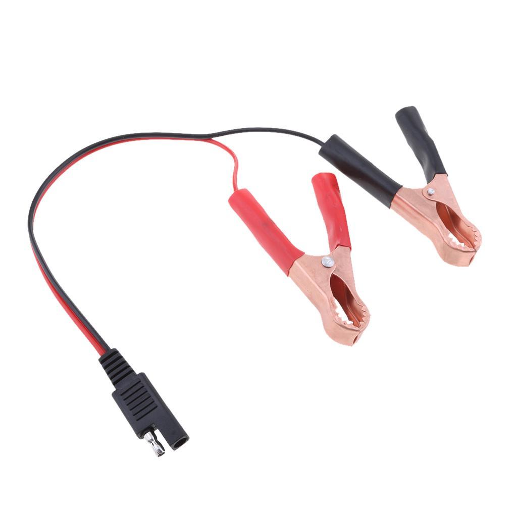 2x 10INCH SAE to Alligator Clip Harness Solar Battery Quick Connect Assembly