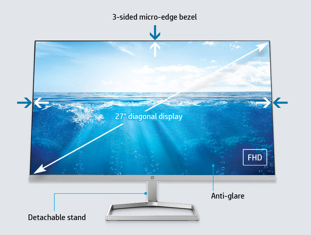 Màn hình máy tính HP M27f FHD 27 inch 2H0N1AA - Hàng chính hãng